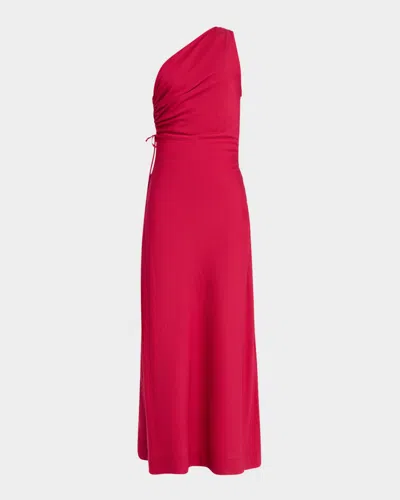 FAITHFULL THE BRAND LAURELES ONE-SHOULDER RUCHED DRESS