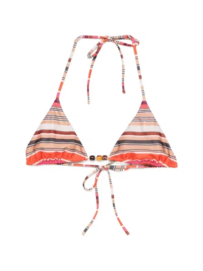 Faithfull The Brand Leone Striped-pattern Bikini Top In Multi