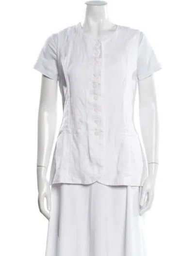 Pre-owned Faithfull The Brand Linen Jacket In White