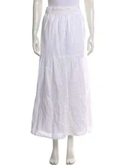 Pre-owned Faithfull The Brand Linen Long Skirt In Neutral