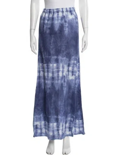 Pre-owned Faithfull The Brand Linen Long Skirt W/ Tags In Blue