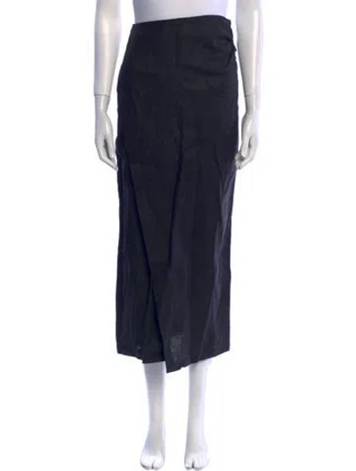 Pre-owned Faithfull The Brand Linen Midi Length Skirt W/ Tags In Blue
