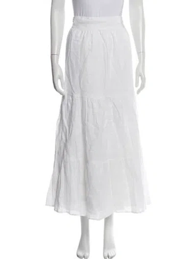 Pre-owned Faithfull The Brand Linen Midi Length Skirt W/ Tags In Neutral