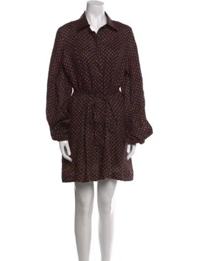 Pre-owned Faithfull The Brand Linen Mini Dress In Black