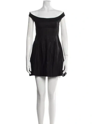 Pre-owned Faithfull The Brand Linen Mini Dress In Black