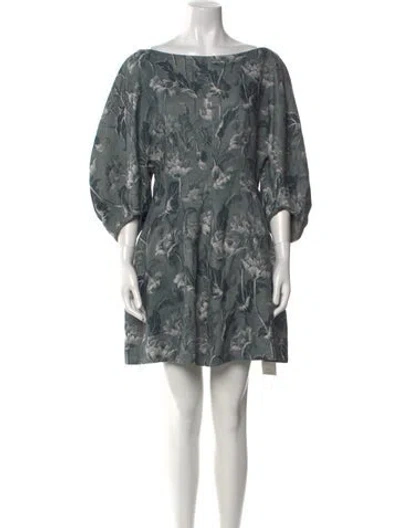 Pre-owned Faithfull The Brand Linen Mini Dress In Gray