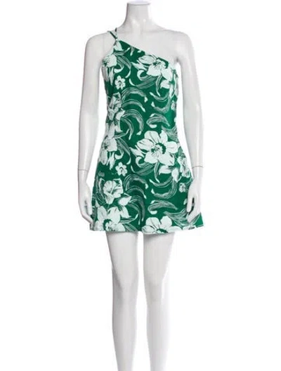 Pre-owned Faithfull The Brand Linen Mini Dress In Green