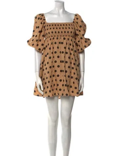Pre-owned Faithfull The Brand Linen Mini Dress In Neutral