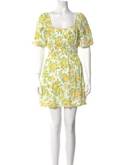 Pre-owned Faithfull The Brand Linen Mini Dress In Neutral