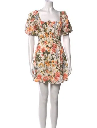 Pre-owned Faithfull The Brand Linen Mini Dress In Neutral