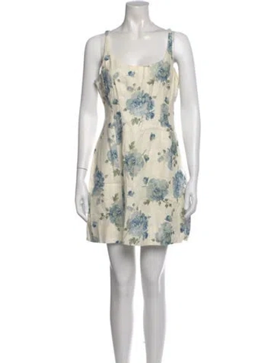 Pre-owned Faithfull The Brand Linen Mini Dress W/ Tags In Neutral