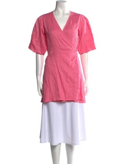 Pre-owned Faithfull The Brand Linen Mini Dress W/ Tags In Pink