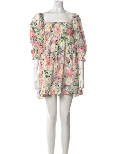 Pre-owned Faithfull The Brand Linen Mini Dress W/ Tags In Yellow