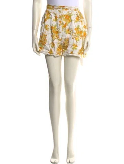 Pre-owned Faithfull The Brand Linen Mini Shorts In Neutral