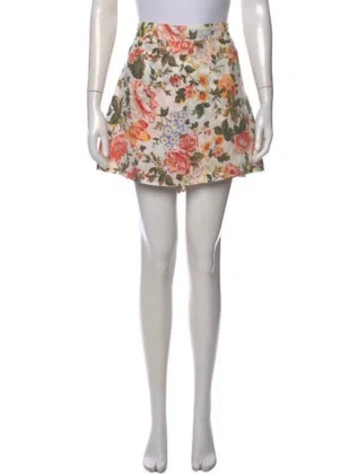 Pre-owned Faithfull The Brand Linen Mini Shorts In Neutral