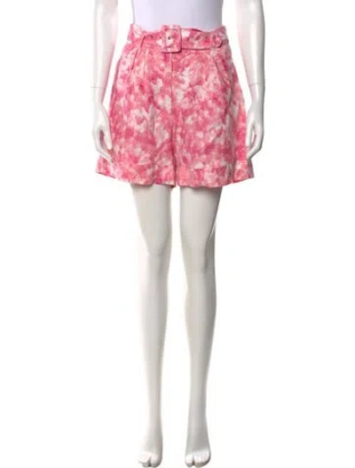 Pre-owned Faithfull The Brand Linen Mini Shorts In Pink