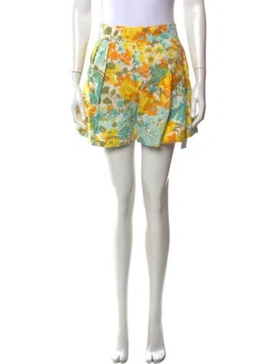 Pre-owned Faithfull The Brand Linen Mini Shorts In Yellow