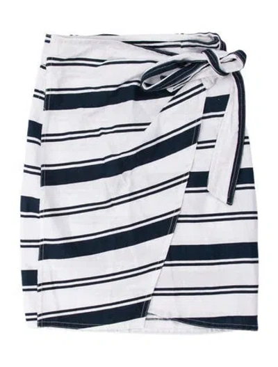 Pre-owned Faithfull The Brand Linen Mini Skirt In Blue