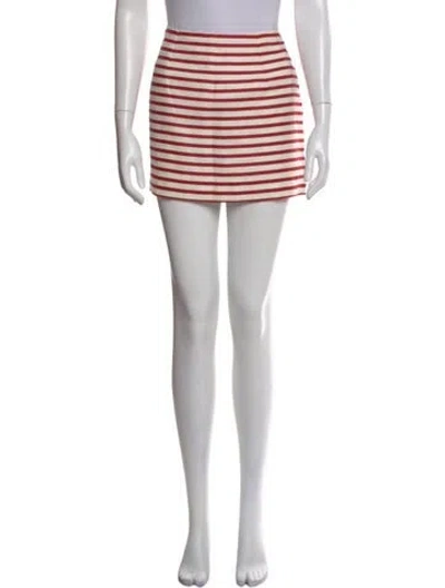 Pre-owned Faithfull The Brand Linen Mini Skirt In Blue