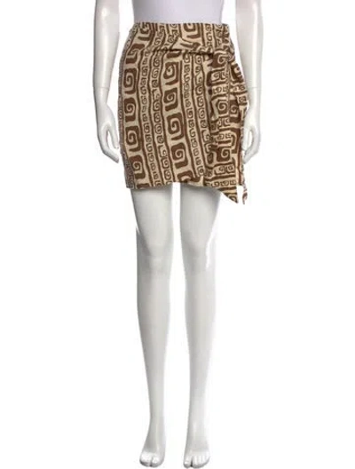 Pre-owned Faithfull The Brand Linen Mini Skirt In Multi