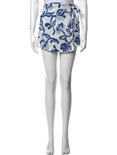 Pre-owned Faithfull The Brand Linen Mini Skirt In White