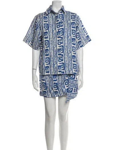 Pre-owned Faithfull The Brand Linen Printed Skirt Set In Multi