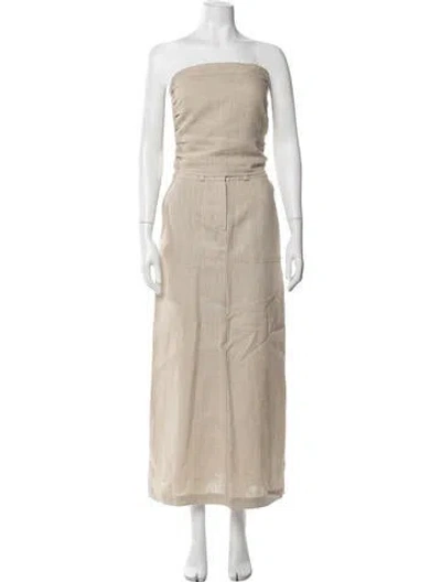 Pre-owned Faithfull The Brand Linen Skirt Set In Neutrals