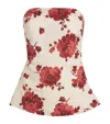 Faithfull The Brand Alexa Floral-print Strapless Linen Top