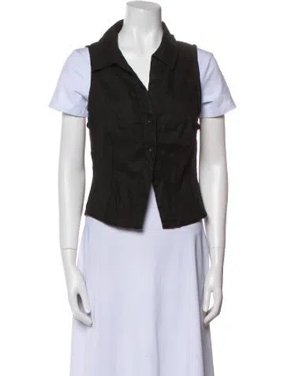 Pre-owned Faithfull The Brand Linen Vest In Black