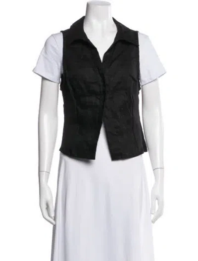 Pre-owned Faithfull The Brand Linen Vest In Black