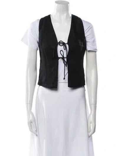 Pre-owned Faithfull The Brand Linen Vest In Brown