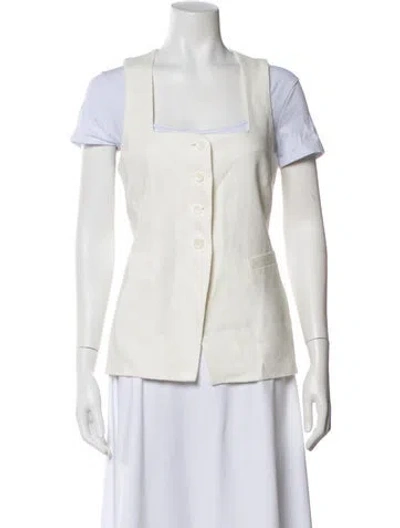 Pre-owned Faithfull The Brand Linen Vest In Neutral