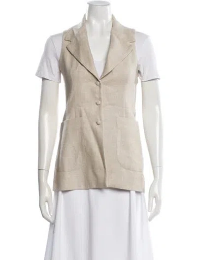 Pre-owned Faithfull The Brand Linen Vest In Neutral