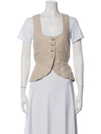 Pre-owned Faithfull The Brand Linen Vest In Neutrals