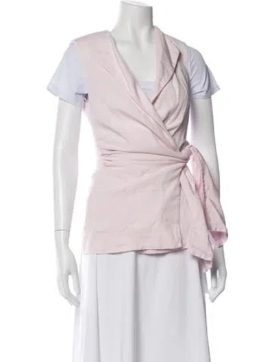 Pre-owned Faithfull The Brand Linen Vest In Pink