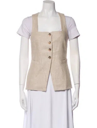 Pre-owned Faithfull The Brand Linen Vest W/ Tags In Neutral
