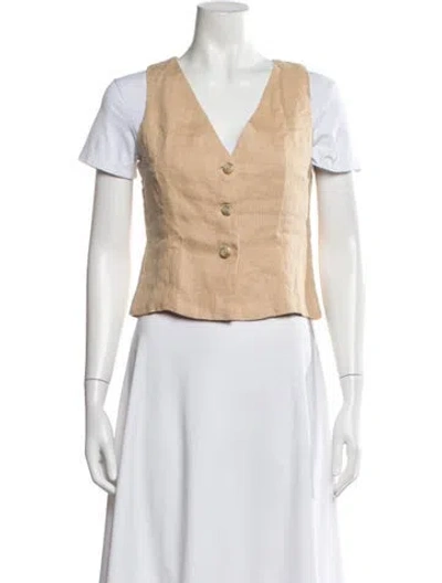 Pre-owned Faithfull The Brand Linen Vest W/ Tags In Neutrals