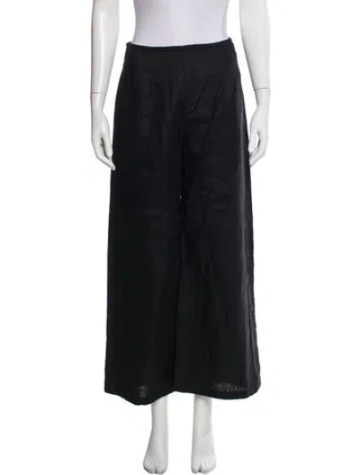 Pre-owned Faithfull The Brand Linen Wide Leg Pants In Blue