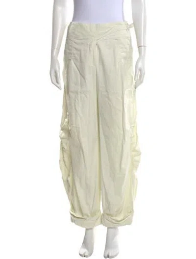 Pre-owned Faithfull The Brand Linen Wide Leg Pants In Neutral