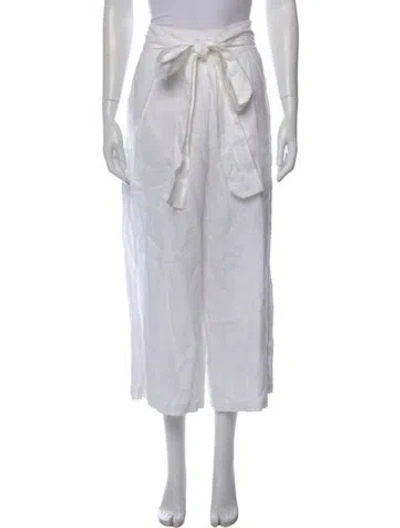 Pre-owned Faithfull The Brand Linen Wide Leg Pants In Neutral