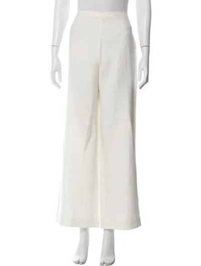 Pre-owned Faithfull The Brand Linen Wide Leg Pants In Neutral
