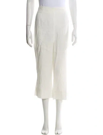 Pre-owned Faithfull The Brand Linen Wide Leg Pants In White