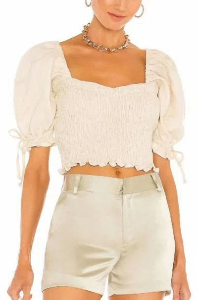 Faithfull The Brand Lisanza Top In Plain Cream In Multi