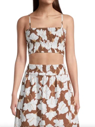 Faithfull The Brand Liya Top In Bastia Floral Print In Multi