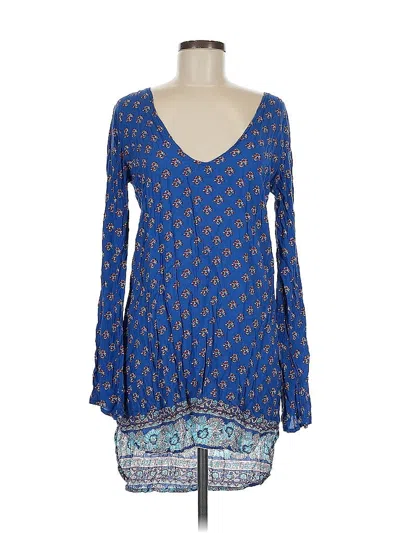 Pre-owned Faithfull The Brand Long Sleeve Blouse In Blue