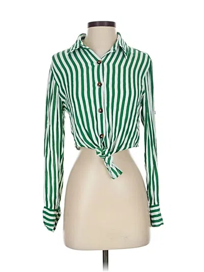 Pre-owned Faithfull The Brand Long Sleeve Blouse In Green