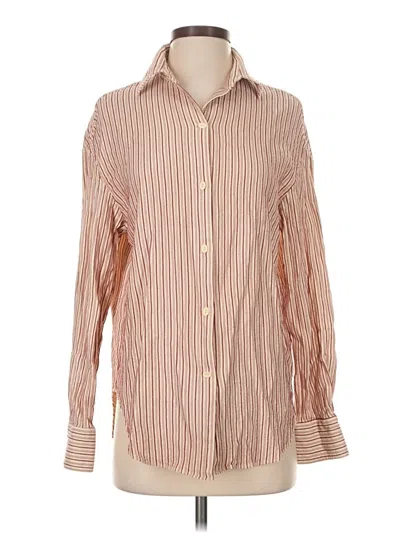 Pre-owned Faithfull The Brand Long Sleeve Button Down Shirt In Tan