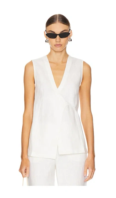 Faithfull The Brand Lulea Wrap Vest In 화이트