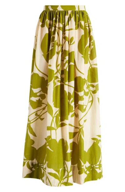 Faithfull The Brand Lumina Floral Cotton & Silk Maxi Skirt In Termini Floral