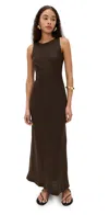 Faithfull The Brand Lydie Maxi Dress Coffee In Coffee